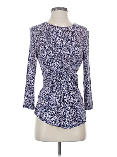 Pre-owned Juicy Couture 3/4 Sleeve Blouse In Blue