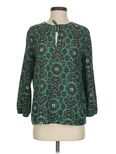 Pre-owned Juicy Couture 3/4 Sleeve Blouse In Green