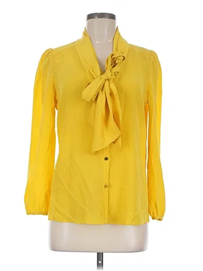 Pre-owned Juicy Couture 3/4 Sleeve Blouse In Yellow
