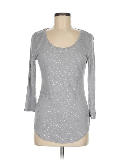 Pre-owned Juicy Couture 3/4 Sleeve T-shirt In Silver