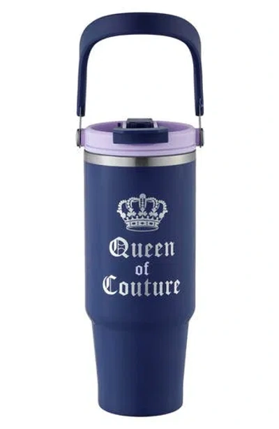 Juicy Couture 40-ounce Stainless Steel Flip Fusion Water Tumbler In Blue