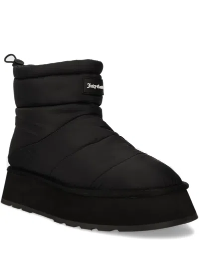 Juicy Couture 50mm Quilted Platform Ankle Boots In Black