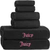 Juicy Couture Alyssa 6-piece Towel Set In Black