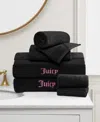 Juicy Couture Alyssa Cotton 6-pc. Bath Towel Set In Black