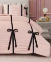 Juicy Couture Amelie Velvet Bows Ruched 2-pc. Comforter Set, Twin/twin Xl In Pink