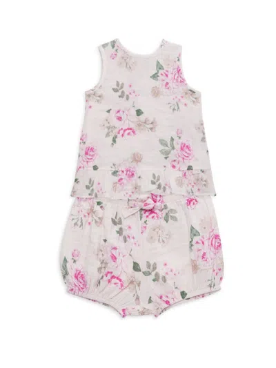 Juicy Couture Baby Girl's 2-piece Floral Tank & Shorts Set In White Multi