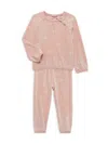 JUICY COUTURE BABY GIRL'S 2-PIECE LOGO VELOUR JOGGER SET