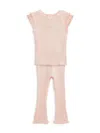 Juicy Couture Baby Girl's 2-piece Ribbed Top & Pants Set In Pink