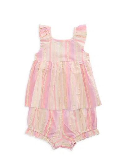 Juicy Couture Baby Girl's 2-piece Striped Dress & Shorts Set In Pink
