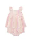 JUICY COUTURE BABY GIRL'S 2-PIECE STRIPED TOP & SHORTS SET