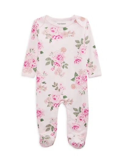 Juicy Couture Baby Girl's Floral Footie In Pink