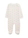 Juicy Couture Baby Girl's Logo Footie In White Multi