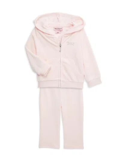 Juicy Couture Kids' Baby Girl's, Little Girl's & Girl's 2-piece Logo Hoodie & Drawstring Pants In Pink