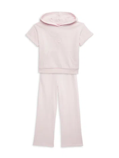 Juicy Couture Kids' Baby Girl's, Little Girl's & Girl's 2-piece Logo Hoodie & Pants Set In Light Pink