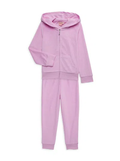 Juicy Couture Kids' Baby Girl's, Little Girl's & Girl's 2-piece Terry Hoodie & Joggers Set In Lilac