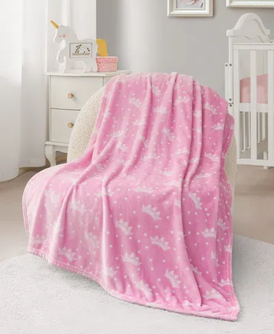 Juicy Couture Baby Plush Throw Blankets, 40" X 50" In Pink