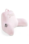 Juicy Couture Backrest Polyester Pillow With Pocket, 30" X 17" In Pink