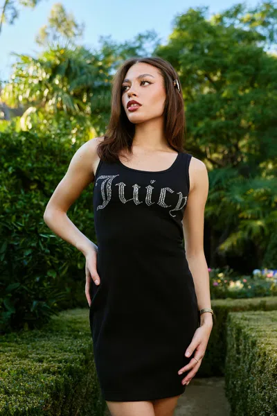 Juicy Couture Big Bling Tank Dress In Black