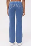 Juicy Couture Big Bling Towel Terry Track Pants In Blue
