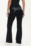 Juicy Couture Big Bling Towel Terry Track Pants In Black