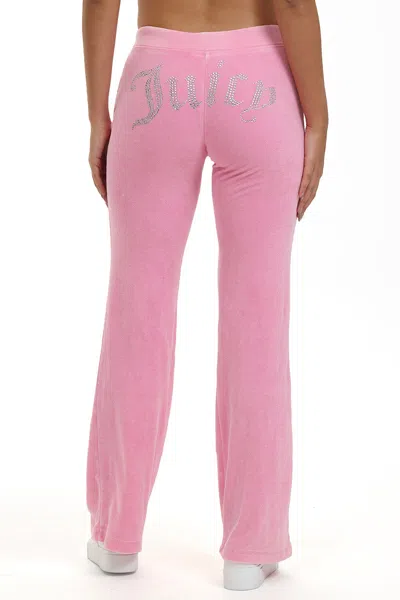 Juicy Couture Big Bling Washed Terry Track Pants In Pink