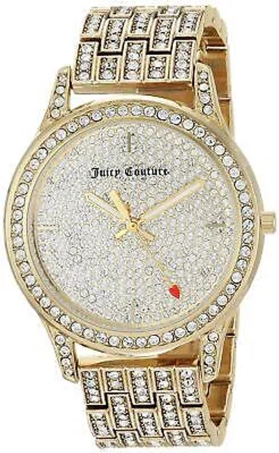 Pre-owned Juicy Couture Black Label Women's Genuine Crystal Accented Gold-tone Bracelet...