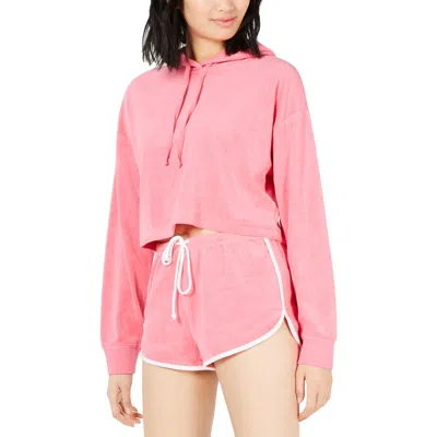 Juicy Couture Black Label Womens Textured Cropped Hoodie In Multi