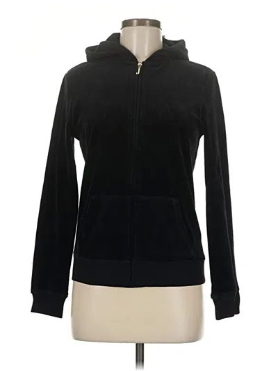 Pre-owned Juicy Couture Black Label Zip Up Hoodie In Black