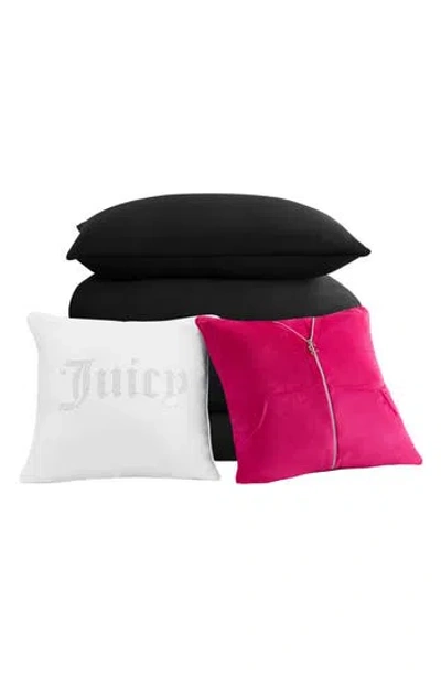 Juicy Couture Black Velour Comforter Set