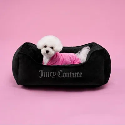 Juicy Couture Bling And Crown Pet Bed In Black