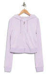 Juicy Couture Womens Pastel Lilac Oola Rhinestone-branding Stretch-woven Hoody Xxs In Purple