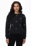 Juicy Couture Bling Fleece Sweatshirt In Black