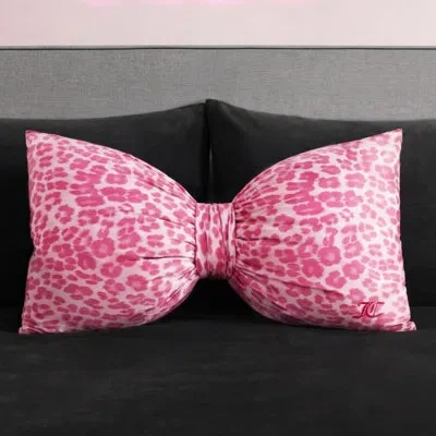 Juicy Couture Bow-shaped 16" X 26" Decorative Pillow In Pink