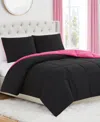 Juicy Couture Box Stitch Reversible 3-pc. Comforter Set, King In Black
