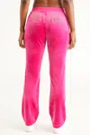 Juicy Couture Bride Customizable Big Bling Velour Track Pants In Pink