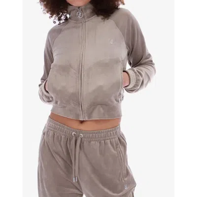 Juicy Couture Brown Polyester Sweatshirt In Gray