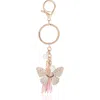 Juicy Couture Butterfly Charm Keychain With Pearls In Gold