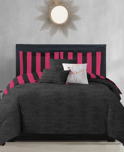 Juicy Couture Cabana Stripe Reversible 5-piece Comforter Set, Twin/twin Xl