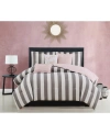 Juicy Couture Cabana Stripe Reversible 6-pc. Comforter Set, Full/queen In Gray,white