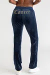 Juicy Couture Taurus Customizable Big Bling Velour Track Pants In Blue