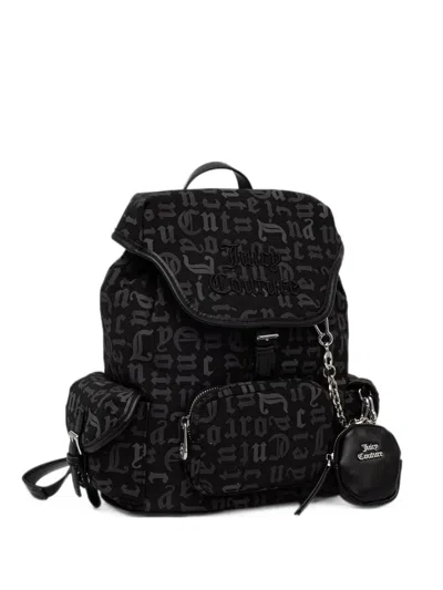 Juicy Couture Carol Monogram-print Charm-detail Backpack In Black