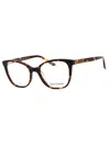 Juicy Couture Ladies Black Rectangular Eyeglass Frames Ju234g