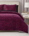Juicy Couture Cheetah Feathered Comforter Set In Black