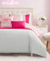 Juicy Couture Color Block Stripe 4-pc. Comforter Set, Twin/twin Xl In Pink,white,grey