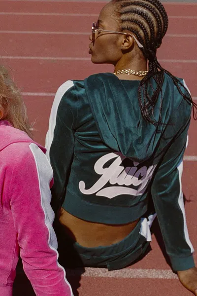 Juicy Couture Cotton Velour Hoodie In Multi