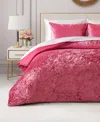 Juicy Couture Crushed Velvet 3-pc. Comforter Set, Full/queen In Hot Pink