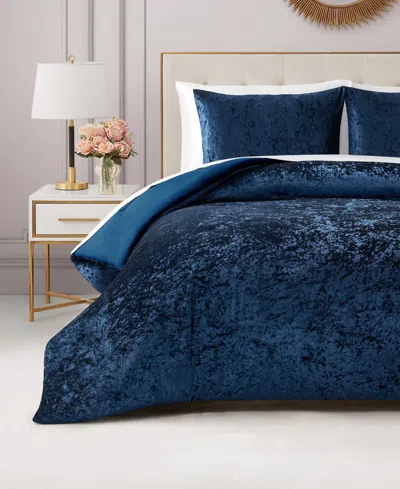 JUICY COUTURE CRUSHED VELVET 3-PC. COMFORTER SET, KING