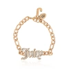 Juicy Couture Juicy Script Crystal Chain Bracelet In Gold