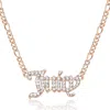 Juicy Couture Juicy Script Crystal Chain Necklace In Gold