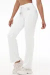 Juicy Couture Custom Initial Og Big Bling Velour Track Pants In White